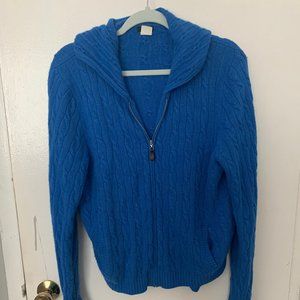 Cashmere Blend JCrew Hoodie Cable Sweater